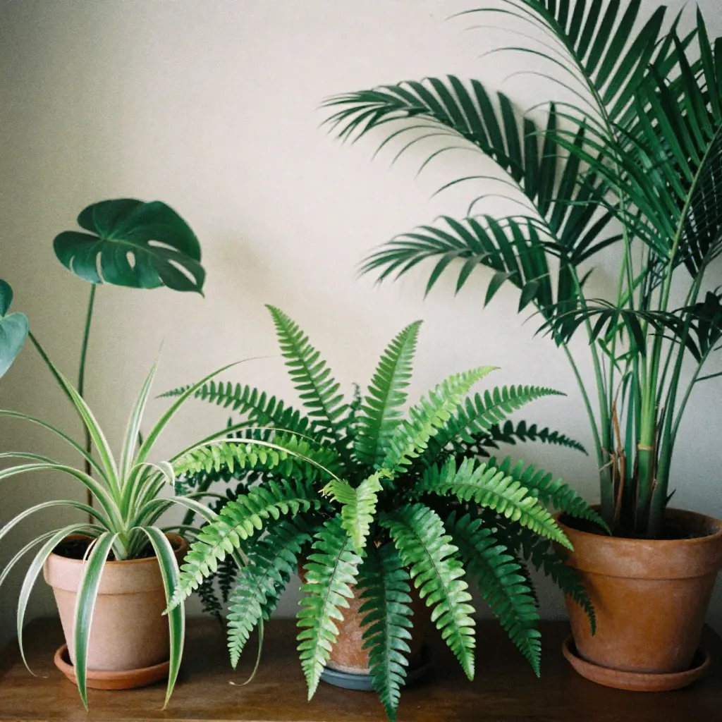 Boston fern in natural setting